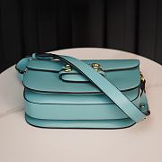 Okify Gucci Horsebit 1955 small light blue shoulder bag 25*18*8cm  - 3