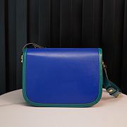 Okify Gucci Horsebit 1955 small green blue shoulder bag 25*18*8cm  - 2