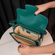 Okify Gucci Horsebit 1955 small green blue shoulder bag 25*18*8cm  - 4