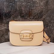 Okify Gucci Horsebit 1955 small beige shoulder bag 25*18*8cm  - 1