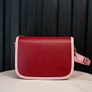 Okify Gucci Horsebit 1955 small red pink shoulder bag 25*18*8cm  - 4