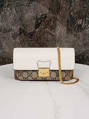 Okify Gucci Padlock White Wallet On Chain Bag 19*10*4cm - 1