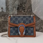 Okify Gucci Blue Tea Cuir New Denim Dollar Calfskin Small Dionysus Brown Mini 20*15.5*5cm - 1