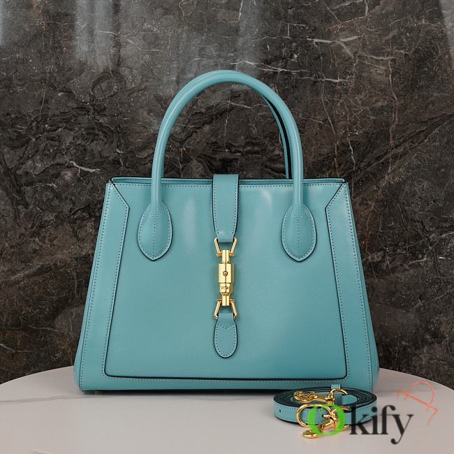 Okify Gucci Jackie 1961 medium tote bag - Blue 30*24*12cm  - 1