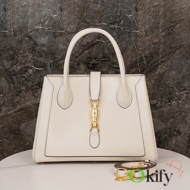 Okify Gucci Jackie 1961 medium tote bag - White 30*24*12cm  - 1