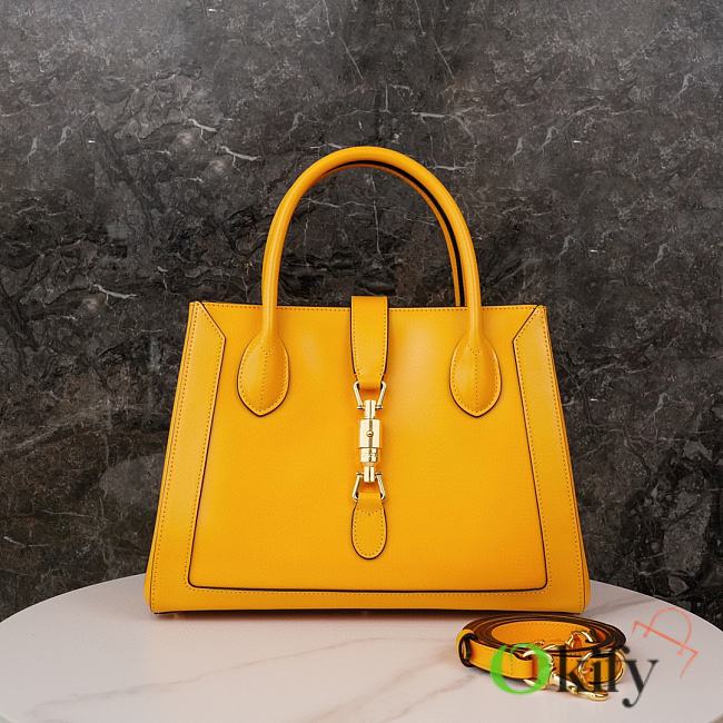 Okify Gucci Jackie 1961 medium tote bag - Yellow 30*24*12cm  - 1