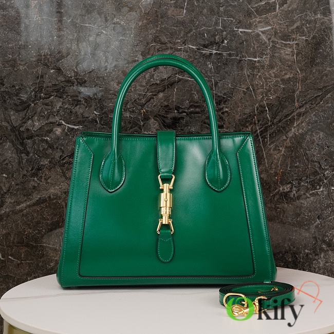 Okify Gucci Jackie 1961 medium tote bag - Green 30*24*12cm  - 1