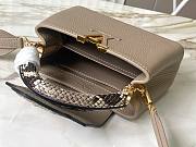 Okify Louis Vuitton Capucines Mini Galet Color 21*14*8 cm - 2