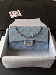 Okify Chanel 22B Denim Classic Flap CF Shoulder Bag 25.5 cm - 1