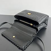 Okify Bottega Veneta top handle bag in padded Intreccio leather - Black 19*26*11cm - 4