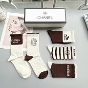 Okify CHANEL set 5 women's high socks 17128 - 4