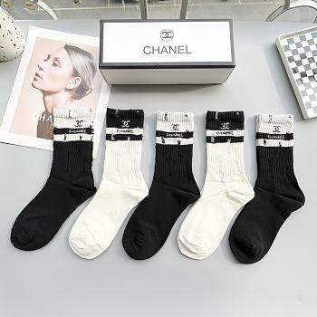 Okify CHANEL set 5 high socks 17129