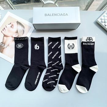 Okify Balenciaga set 5 high socks 17130