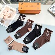 Okify Louis Vuitton set 5 mid-tube socks 17132 - 3