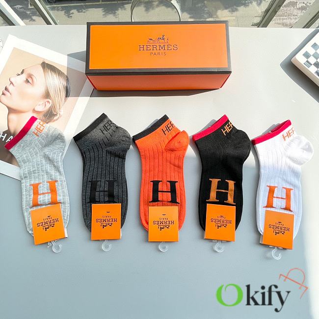 Okify Hermes set 5 short-tube socks 17134 - 1