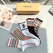 Okify Burberry set 5 mid-length socks 17135 - 3