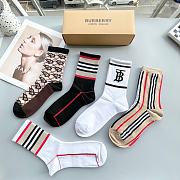 Okify Burberry set 5 mid-length socks 17135 - 2