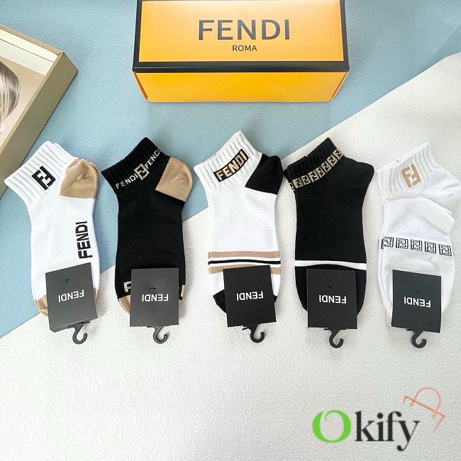 Okify Fendi set 5 short socks 17136 - 1