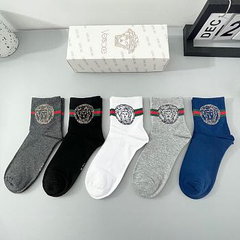 Okify Versace set 5 mid-tube socks 17144