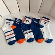 Okify Off- White set 5 mid-length stacked socks 17146 - 1