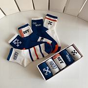 Okify Off- White set 5 mid-length stacked socks 17146 - 3