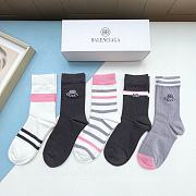 Okify Balenciaga set 5 mid-tube socks 17147 - 1