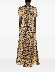 Okify Zimmermann Bow Maxi Dress in Tan and Pink Tiger - 3