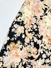 Okify Zimmermann Milk Tea Color Rococo Floral Pattern Long Skirt - 2