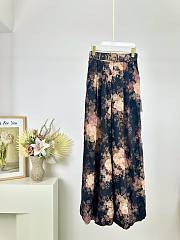 Okify Zimmermann Milk tea/black Rococo floral series - Long Pants - 1