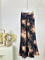 Okify Zimmermann Milk tea/black Rococo floral series - Long Pants - 2