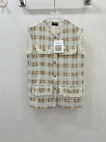 Okify Chanel Early Autumn new round neck four-pocket vest jacket