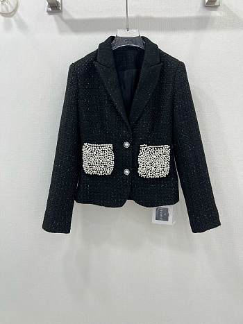 Okify Chanel Early Autumn New Lapel Pearl Pocket Jacket