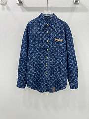 Okify Louis Vuitton denim Monogram jacquard long-sleeved shirt - 1