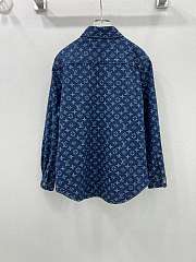 Okify Louis Vuitton denim Monogram jacquard long-sleeved shirt - 3