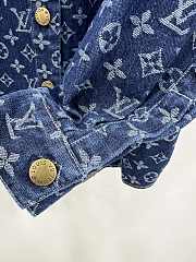 Okify Louis Vuitton denim Monogram jacquard long-sleeved shirt - 4