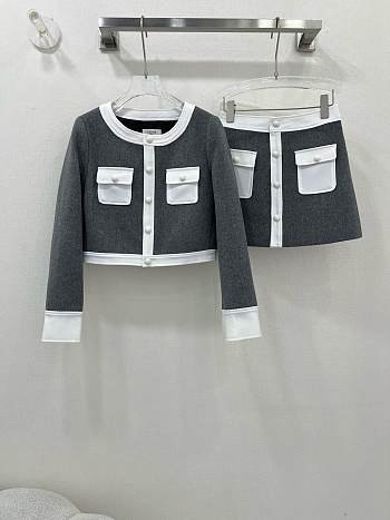 Okify Celine Set wool coat and skirt 