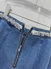 Okify Miumiu heavy beaded denim skirt - 3