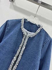 Okify Miumiu heavy beaded denim jacket - 4