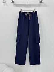 Okify Miumiu elastic waist overalls - Dark Blue - 1