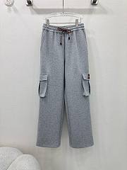 Okify Miumiu elastic waist overalls - Grey - 1