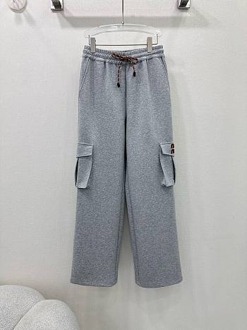 Okify Miumiu elastic waist overalls - Grey