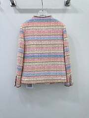 Okify Chanel colorful striped tweed long coat - 2