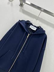 Okify Maxmara hooded sweater jacket - Blue - 4