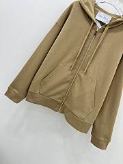 Okify Maxmara hooded sweater jacket - Brown - 3