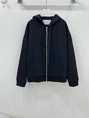 Okify Maxmara hooded sweater jacket - Black - 1