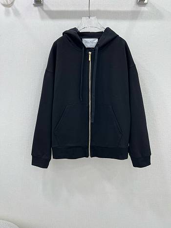 Okify Maxmara hooded sweater jacket - Black