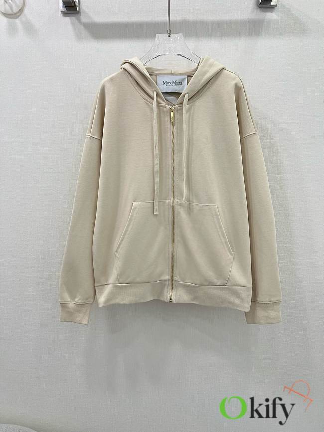 Okify Maxmara hooded sweater jacket - White - 1