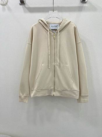 Okify Maxmara hooded sweater jacket - White