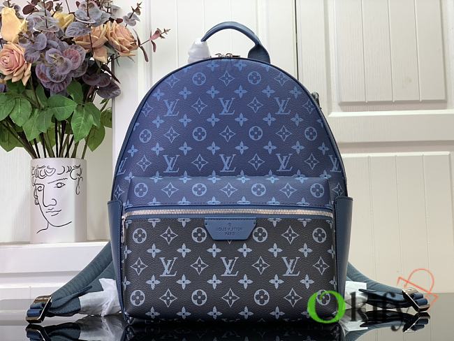 Okify Louis Vuitton Small Backpack Gradient Blue Flower (Old Version) 29x38x20cm M11590  - 1