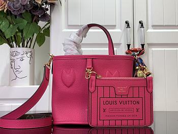 Okify Louis Vuitton Neverfull Bandoulière Inside Out BB Handbag - Pink 24 x 14 x 9 cm M12106